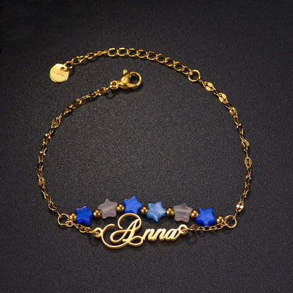 DIY letter bracelet personality cat&