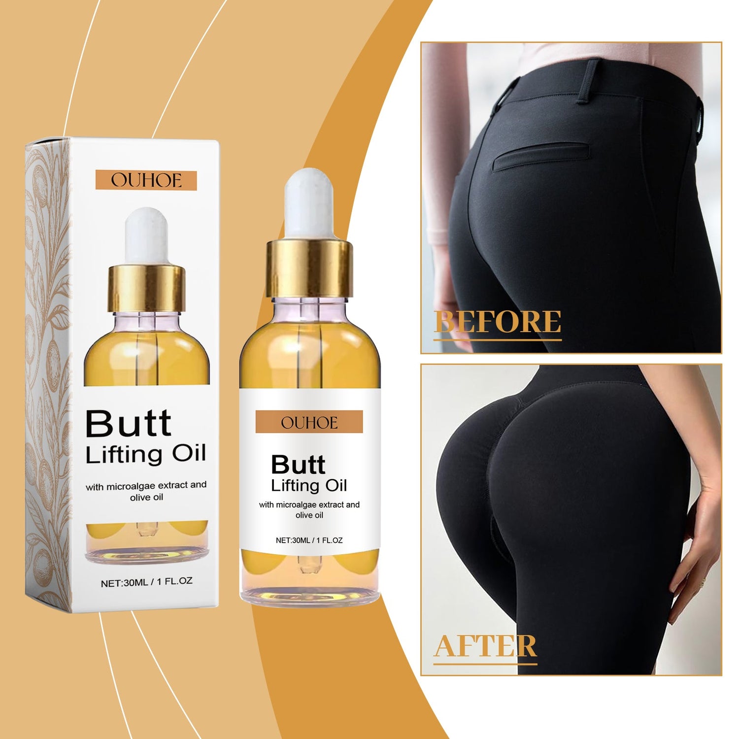 Hip Care Oil, Hip Care Nourishing Skin Firming Elastic Moisturizing Body Lift Massage Oil