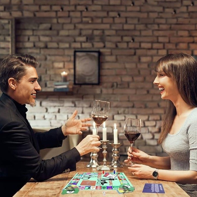 Adultopoly Board Game: A funny, portable couple game for date nights. Ideal Valentine&