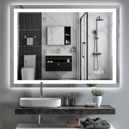 LED Bathroom Mirror 48x 36 Inch with lights, anti-Fog &amp; Dimming Led Bathroom Vanity Mirror