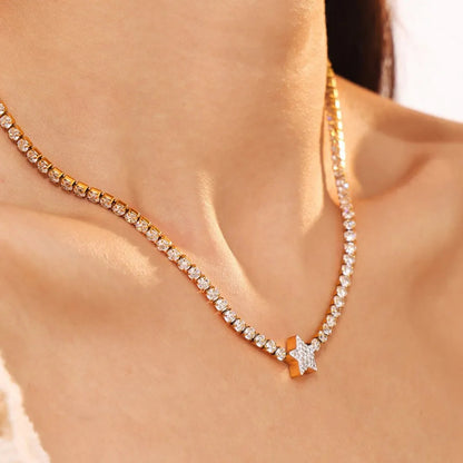 Pendant inlaid with zircon pendant necklace women&
