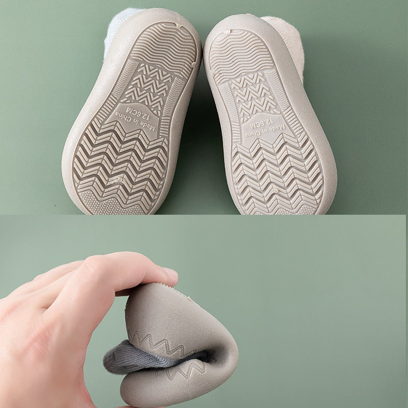 Baby Floor Shoes and Socks Autumn and Winter New Rubber Sole Lightweight Neonatal Soft Sole Walking Shoes Children&