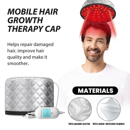 Moving Hair Growth Treatment, Repair Frizzy, Smooth And Dense Hair Scalp Care Heating Massage Cap