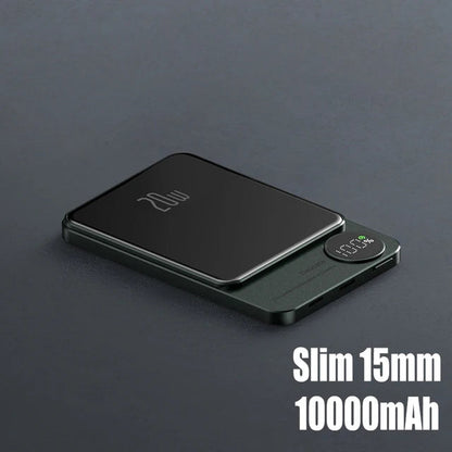10000mAh Macsafe Magnetic Power Bank PD20W 15W Wireless Fast Charger External Auxiliary Battery Pack For Magsafe iPhone 15 14 13