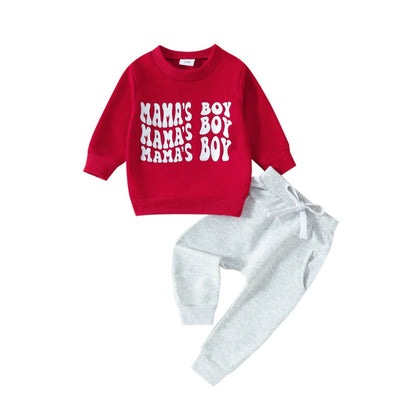 Kids Letter Hoodie &amp; Pants Set