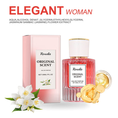 Jasmine Lady Pheromone Perfume, Wrist Behind Ear Neck Natural Long-Lasting Light Fragrance Delicate Elegance Exudes Feminine Charm