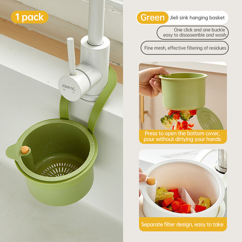 Adjustable Hanging Sink Drain Basket for Kitchen Sink, Food Waste Separator, Filter Basket &amp; Fruit Washing Strainer