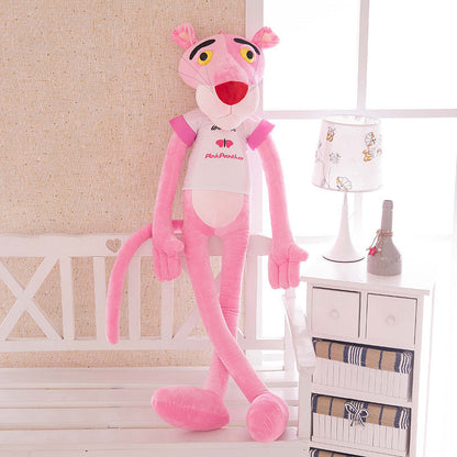 Internet celebrity pink leopard plush toy doll Dalang leopard long legs pink playful leopard jumping tiger large children&