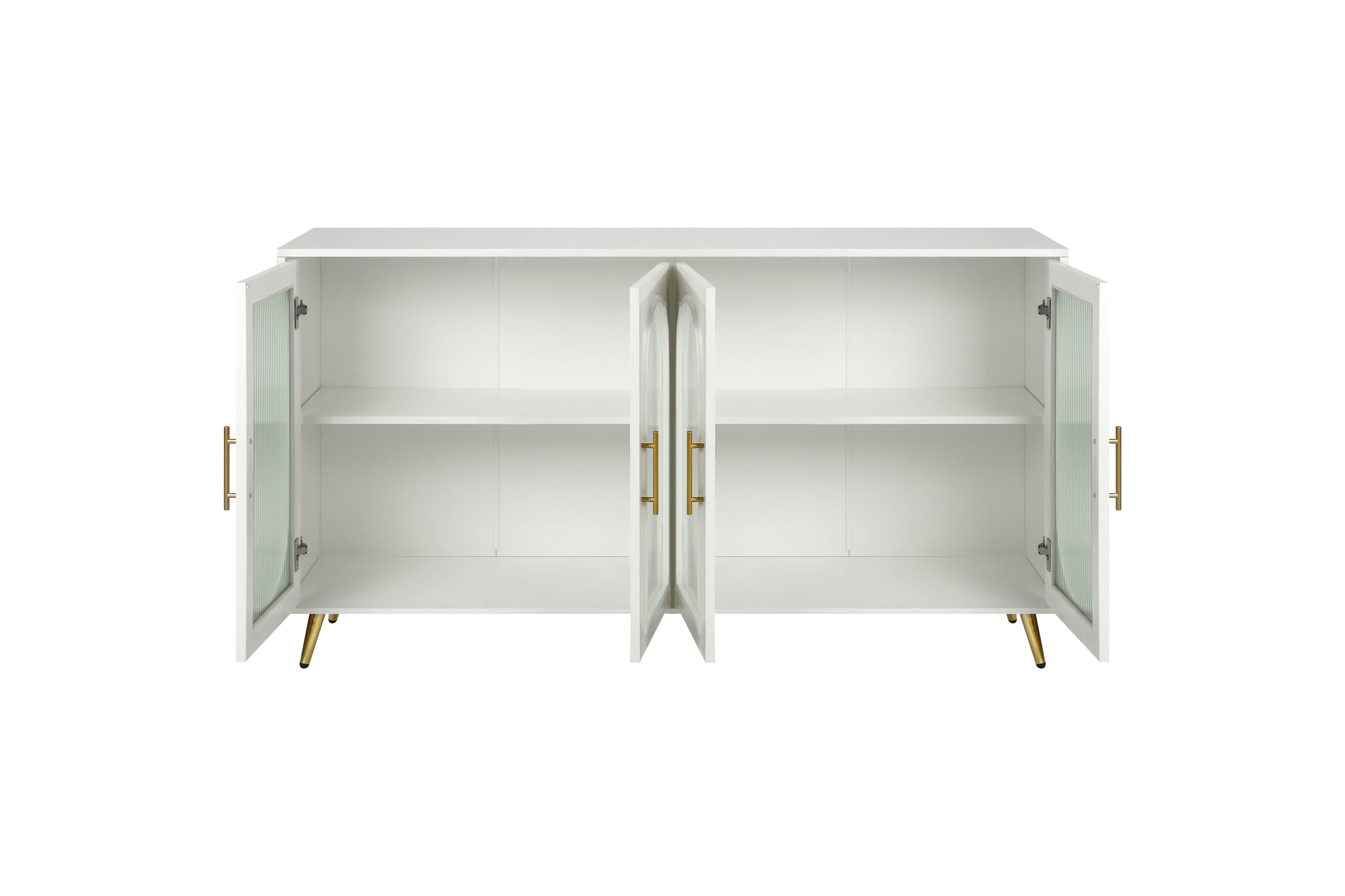 TV Stand for 65+ Inch TV, Wood TV Stand with Storage Cabinet &amp; Adjustable Shelves, Media TV Console for Living Room Bedroom