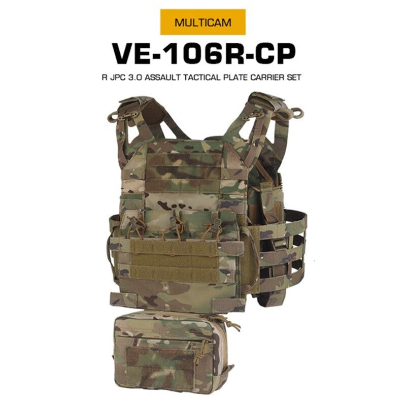 R Series JPC 3.0 Assault Tactical Set, Quick-Release, for Airsoft &amp; Hunting, with Pouch.