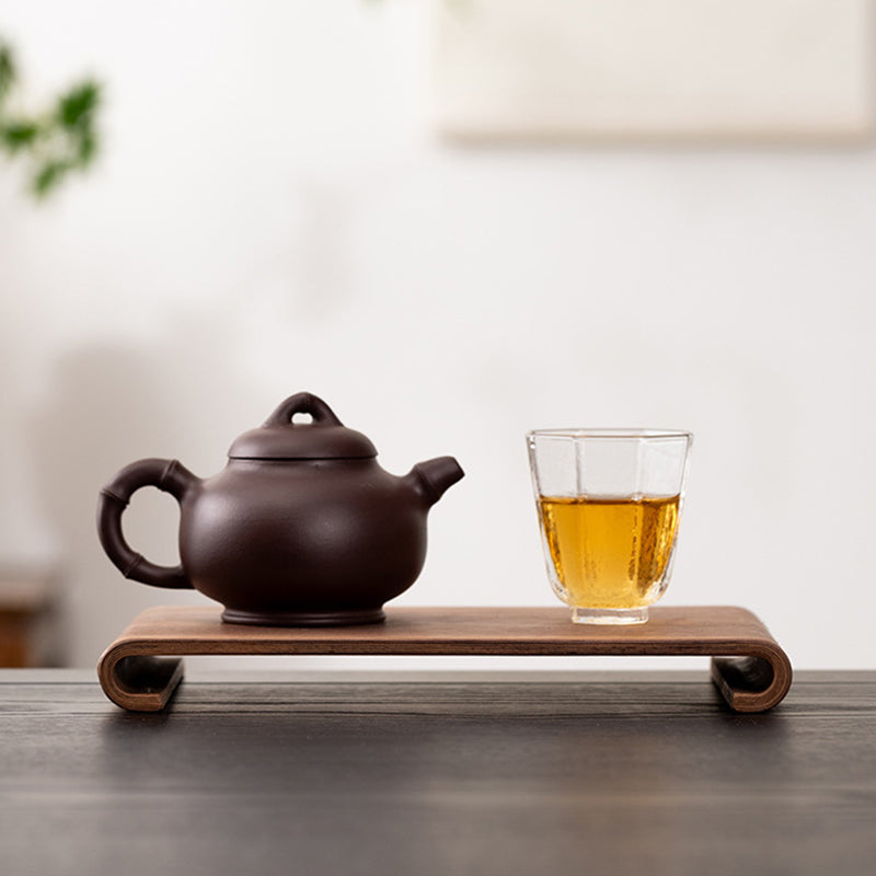 Retro - style Walnut Tea Tray, Wooden Soap - scented Candle Holder, Household Grocery Desktop Storage Box &amp; Decorative Plate