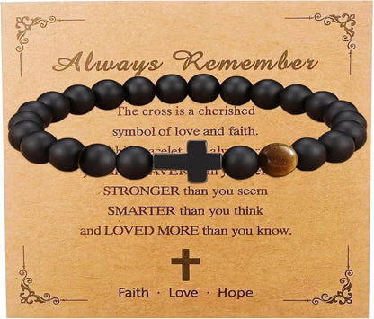 Fashion bead jewelry cross bracelet