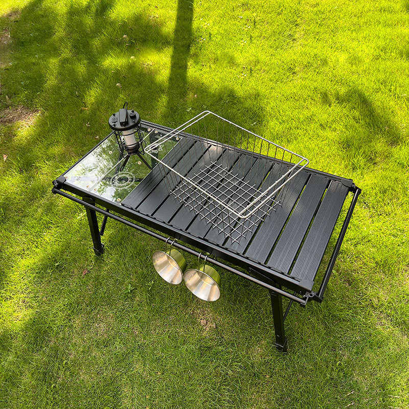 IGT Stainless Steel Folding Basket: Drain &amp; Wash, Ideal Camping Table Accessory.