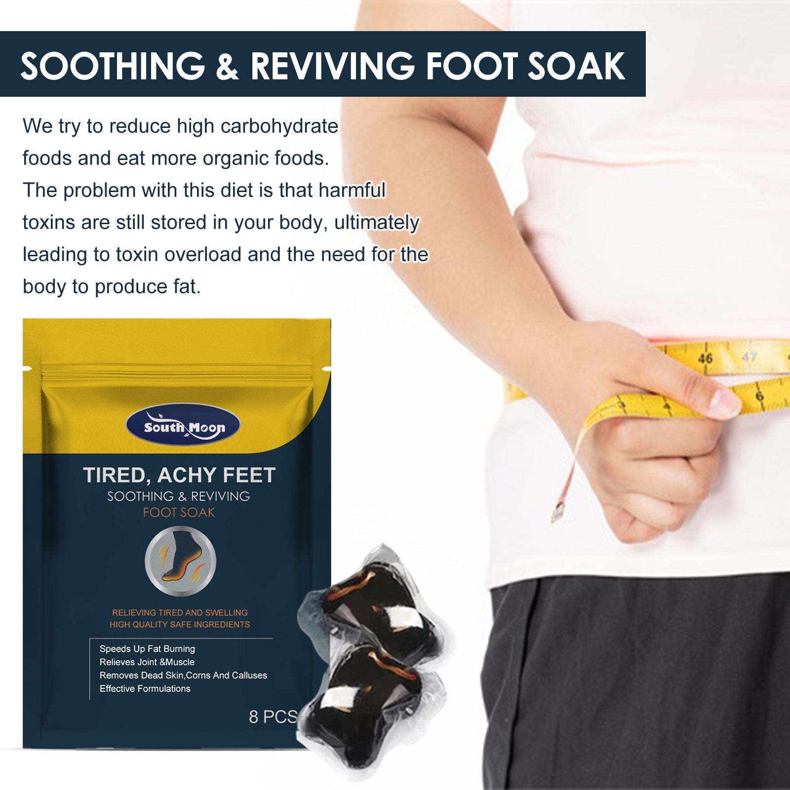 Soothing &amp; Reviving Foot Soak, Slimming Body Sculpting Relieves Venous Joint Pain Body Care Foot Bath Gel