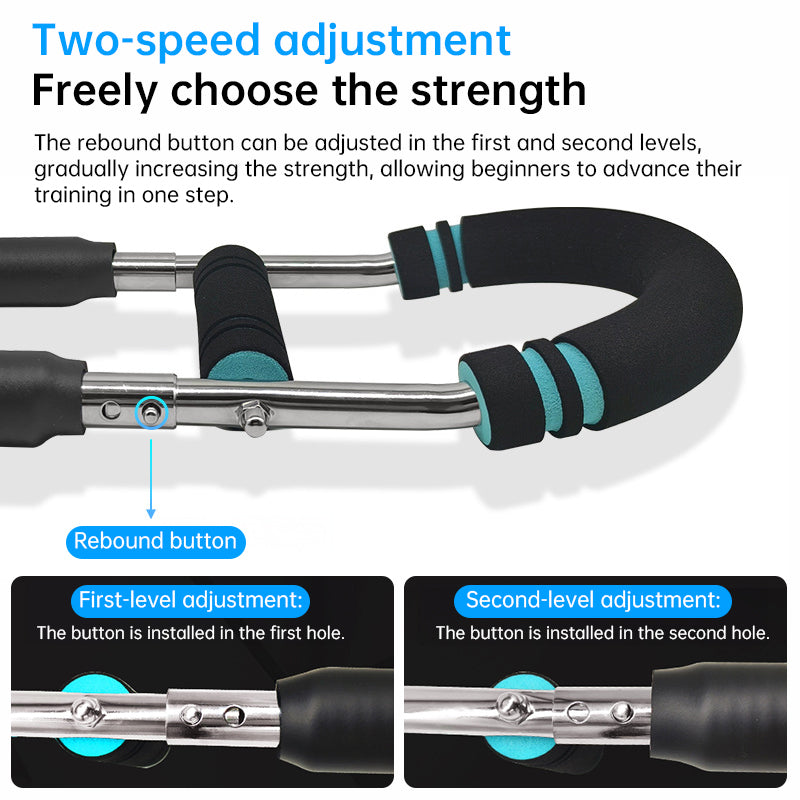 Adjustable Spring Twister Arm Exerciser: Strengthen forearms, triceps &amp; chest. Portable home fitness gear.