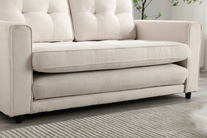 3 Fold Sofa Convertible Futon Couch sleeper sofabed Space saving loveseat Dark Gray &amp; Light Gray &amp; Beige