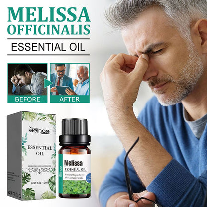 Melissa Officinalis Essential Oil, Moisturizing Massage Skin Body Care Improve Memory Melissa Officinalis Essence