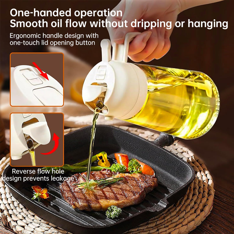 2-in-1 Kitchen Olive Oil Dispenser, Oil Sprayer, Grilling &amp; Picnic Tools