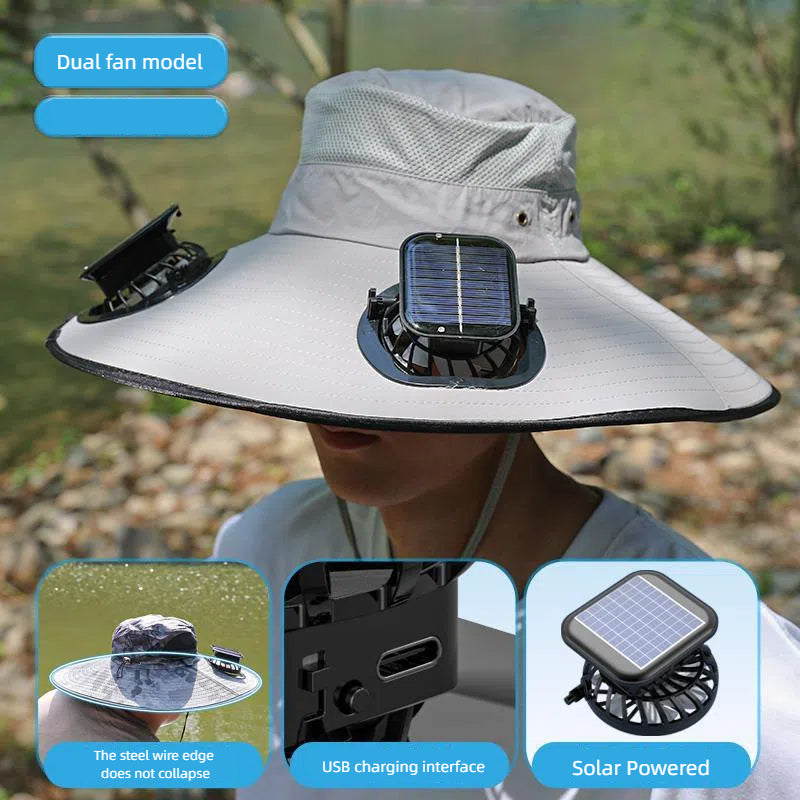 Solar Fan Fishing Hat