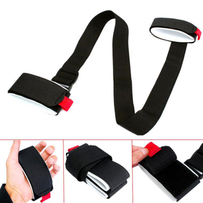 Adjustable Nylon Skiing Bags Pole Shoulder Hand Carrier Lash Handle Straps Porter Skiing Hook Loop Protecting For Ski Snowboard