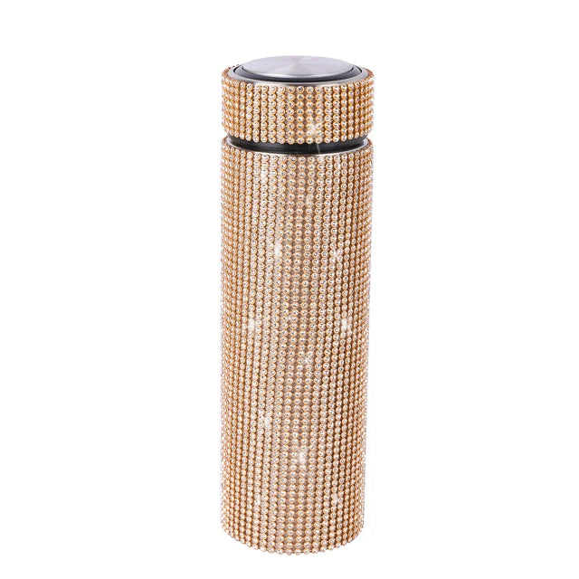 500ml diamond inlaid temperature cup, LED temperature display cup, intelligent water bottle, insulated cup, girl&