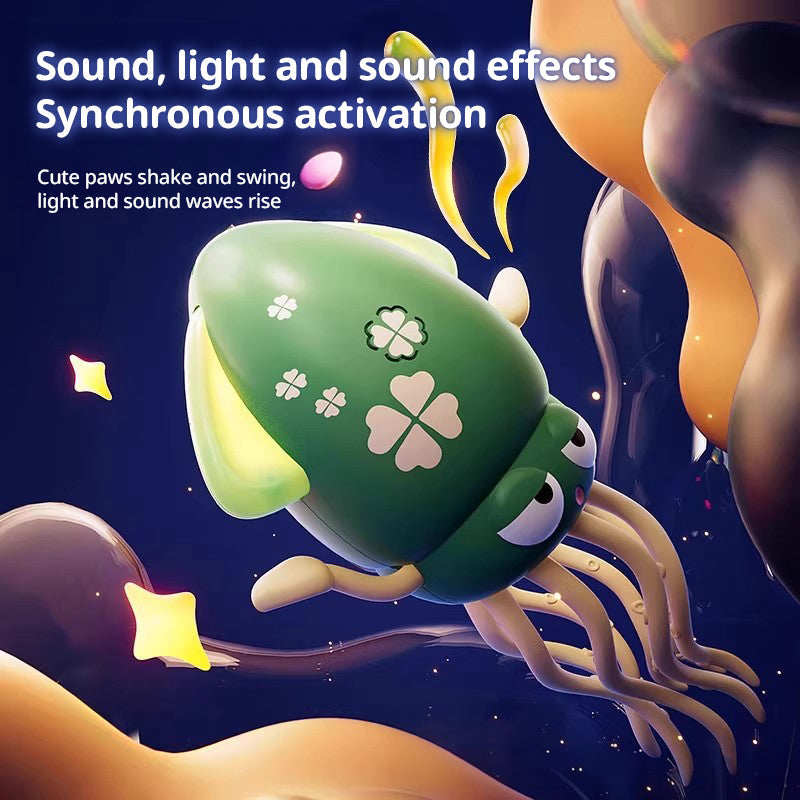 Creative Dancing Squid: auto-sense, obstacle-avoid e-pet with music, lights, rechargeable &amp; interactive gift.
