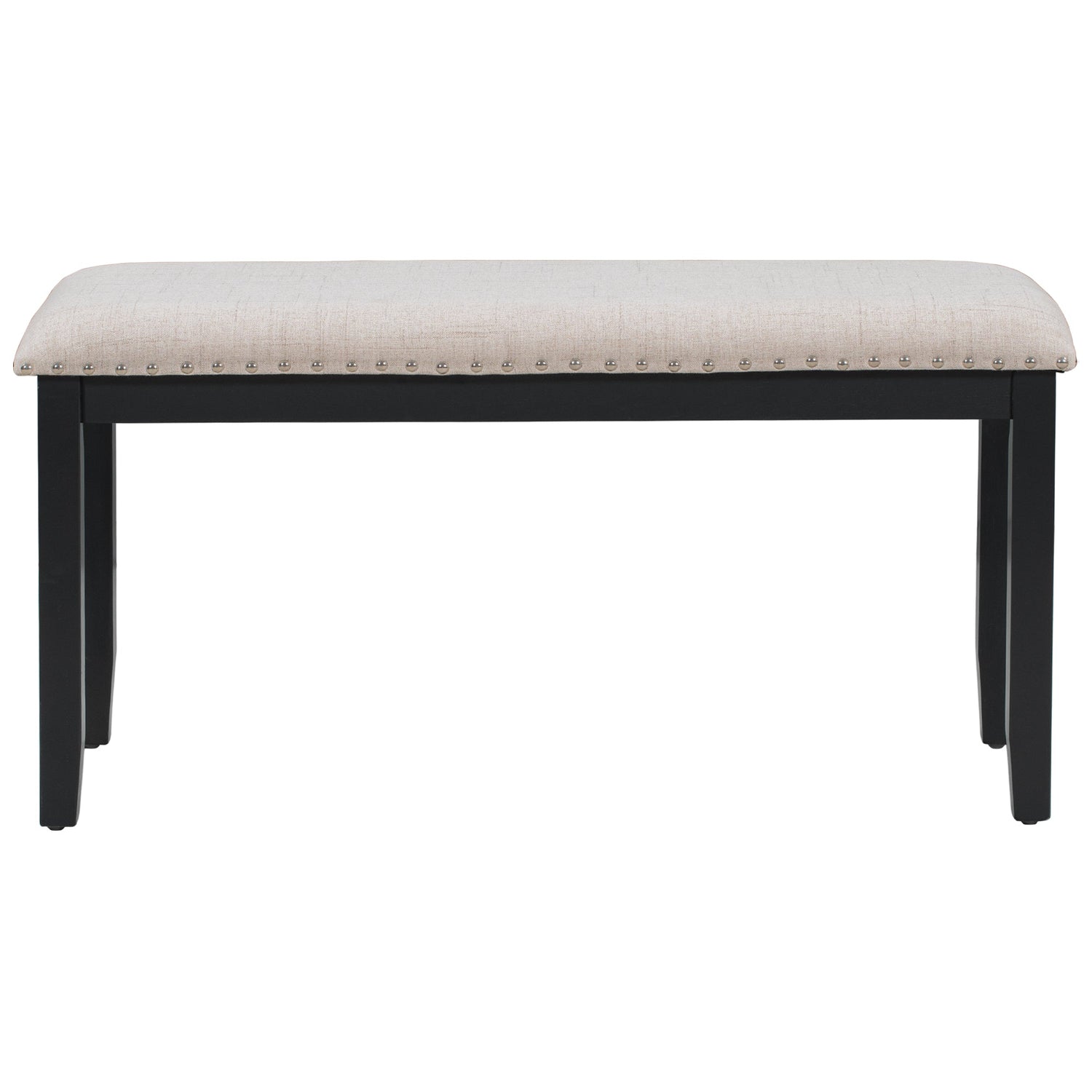 TREXM Modern Style 6-piece Dining Table with 4 Chairs &amp; 1 Bench (White)