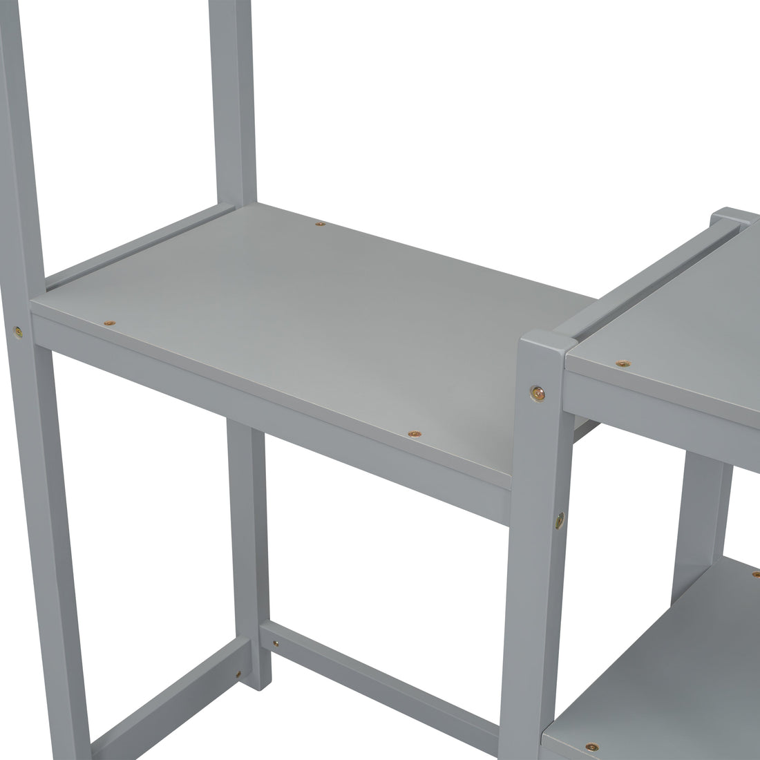 House-shaped Wooden writing Desk,Kids study Table,Bookshelf &amp; Toy Storage,Grey