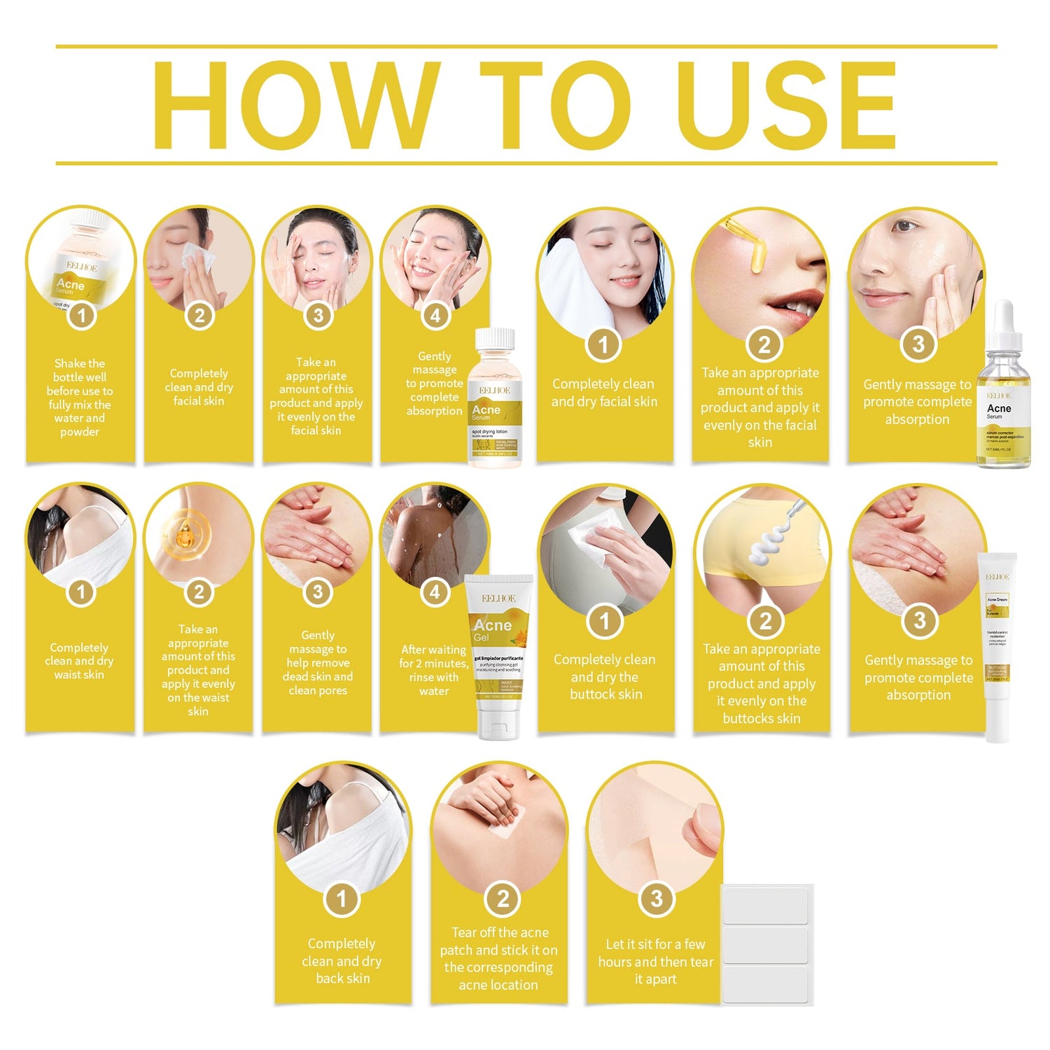Acne Skin Care Set Skin Care For Acne Skin Is Suitable For Moisturizing And Beautify Soft Skin