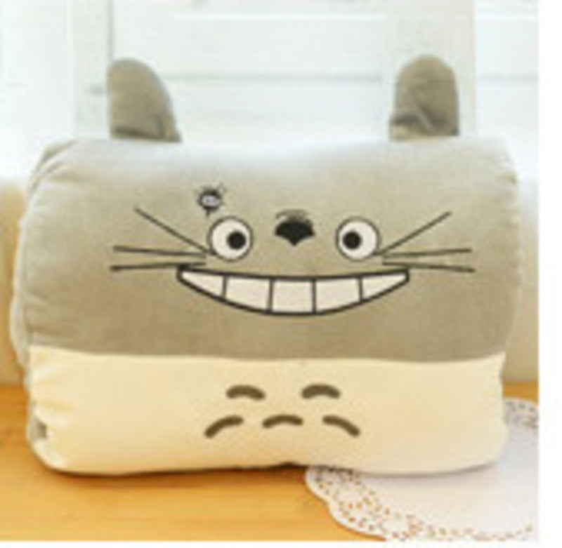 Animated nap pillow, warm hand cover, cylindrical cushion, creative hand warmer, girls&