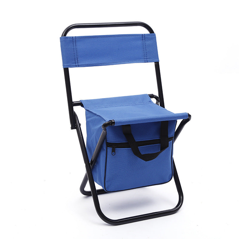 Outdoor Camping Folding Chair with Storage Backrest and Carrying Bag for Art Students&