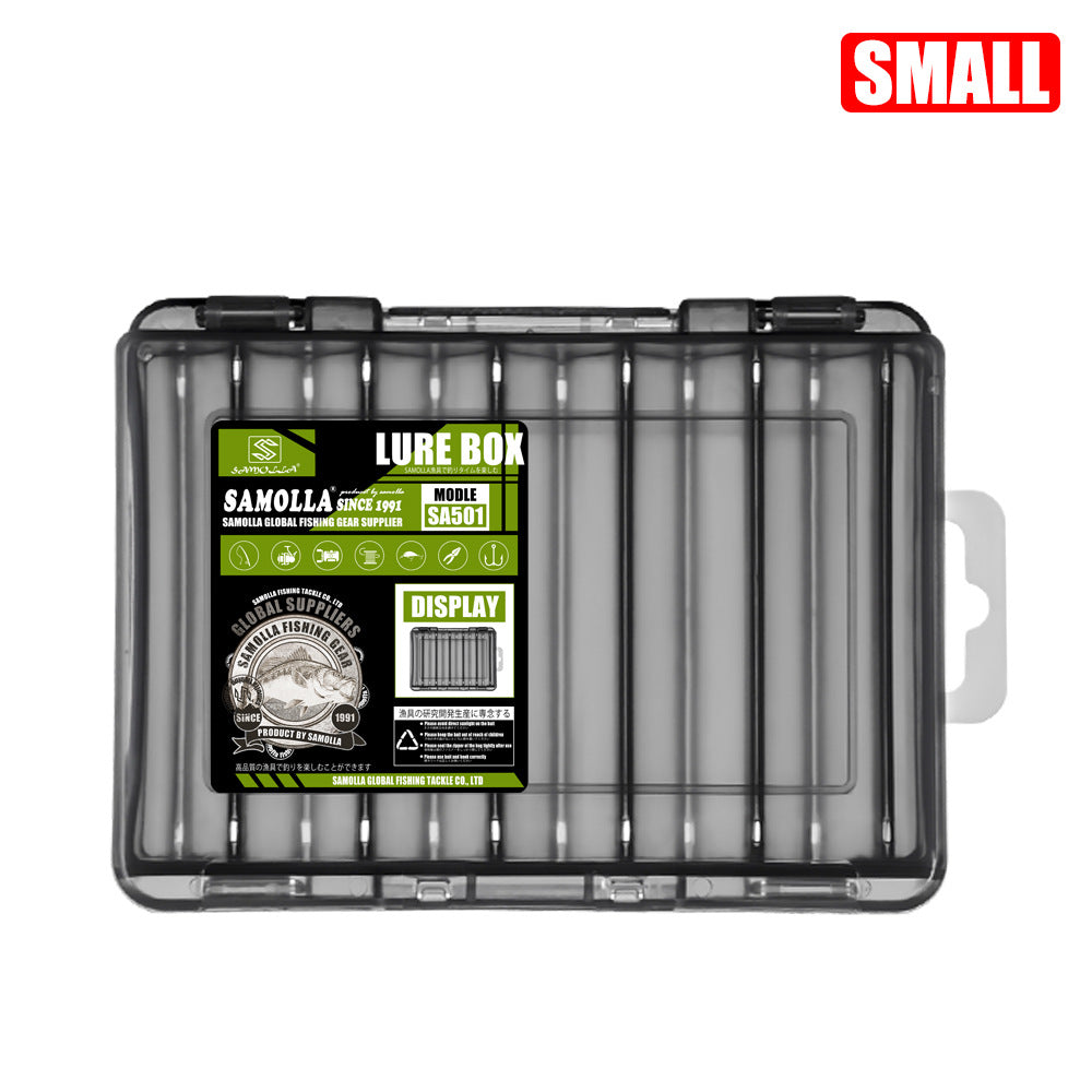 14-Compartment Fishing Tackle Box for Accessories, Lures &amp; Hooks, Double-Sided Organizer.