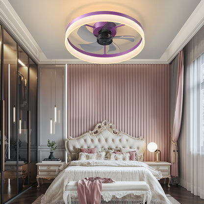 Purple Dimmable LED Ceiling Fan