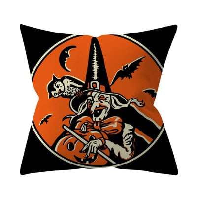 Trick or treat/pumpkin Cushion Cover 45*45cm Happy Halloween Throw Pillow Cover Happy Fall Y&
