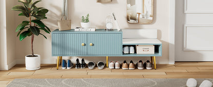 Shoe Storage Bench Tiffany Blue