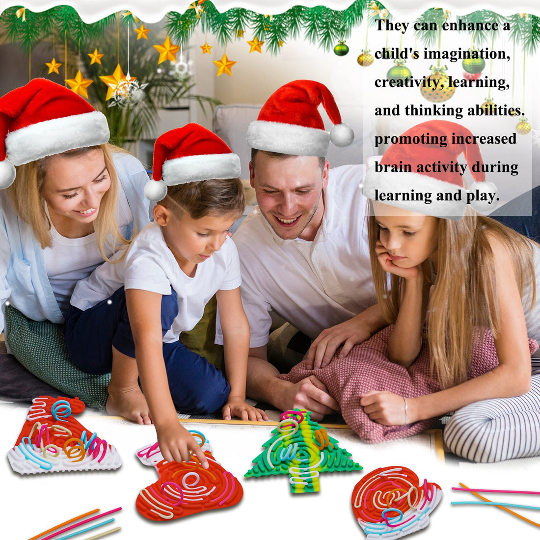 Silicone decompression toy Christmas puzzle children&