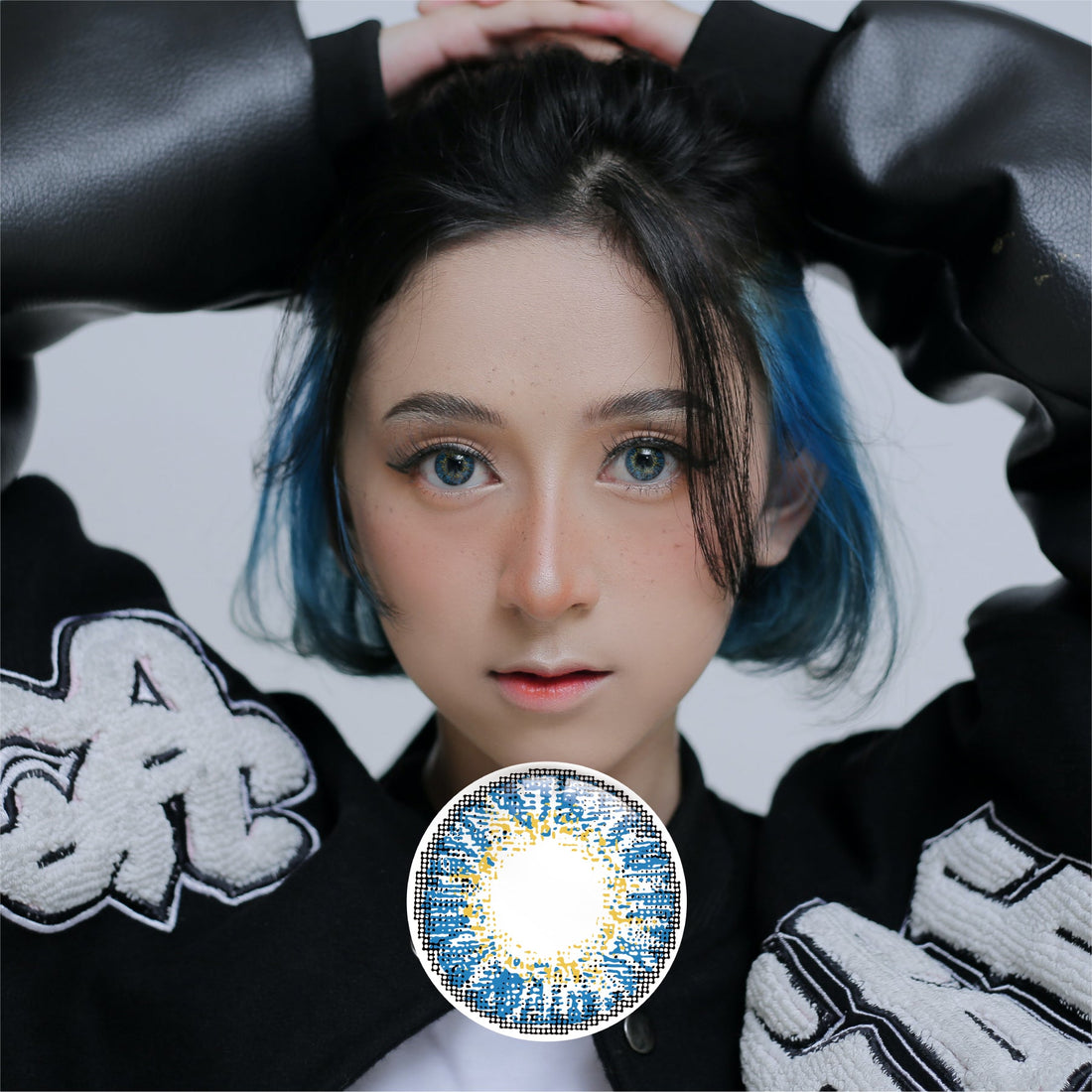 1Pcs FDA Certificate Eyes Beautiful Pupil Colorful Girl Cosplay Contact Lenses Blue