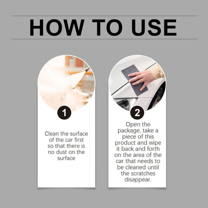 Car Scratch Remover Cloth, Car Paint Scratches Water Stains Cleaning Maintenance Brightening Portable
