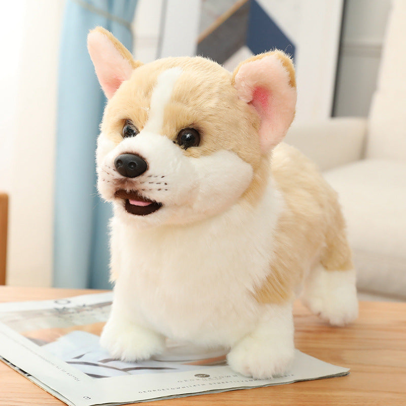 Simulation dog Maltese plush toy Bichon Frise doll Labrador Tibetan Mastiff birthday gift