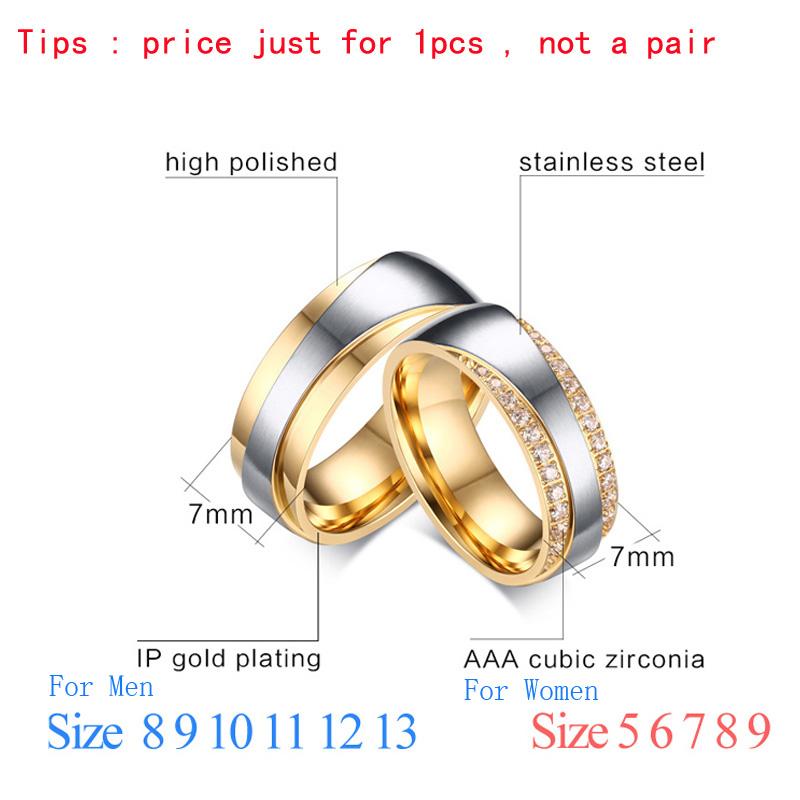 Vnox Wedding Rings for Women Men Promise Lover Valentine&