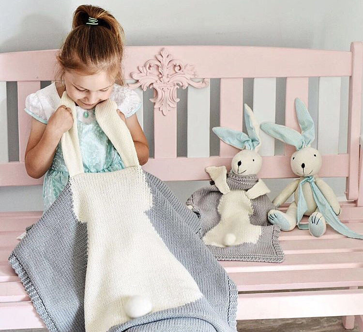 New Rabbit Ears Blanket Three Dimensional Rabbit Blanket Children&