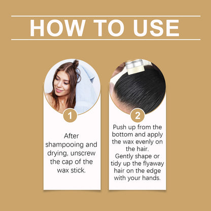 Hair Wax Wand, Hair Styling, Anti-Frizz, Hair Care Natural Shine Solid Styling Portable Hair Wax