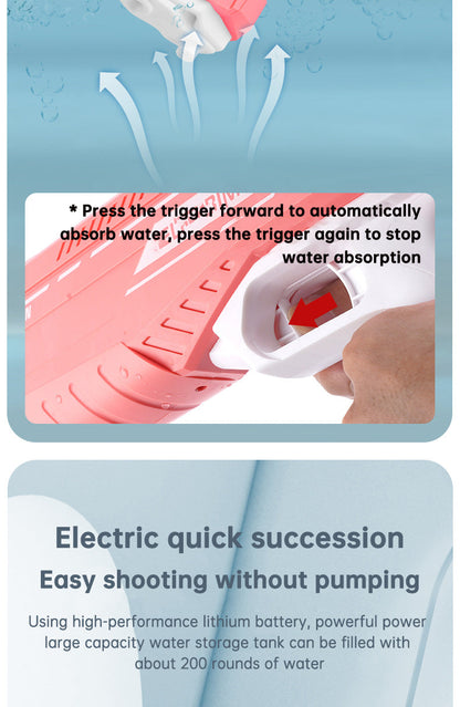 Electric Induction Water Gun Summer Outdoor Toys Automatic Pumping Gun Beach Swimming Pool Water Fight Children&