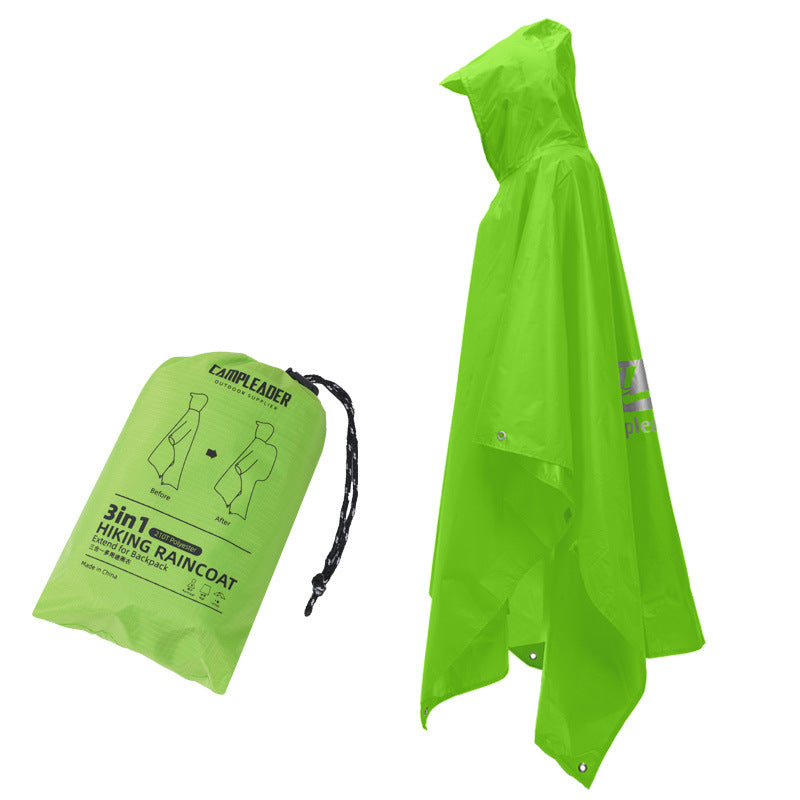 3 - in - 1 Waterproof Rain Poncho for Outdoor Use: Motorcycle, Camping, Hiking &amp; Travel