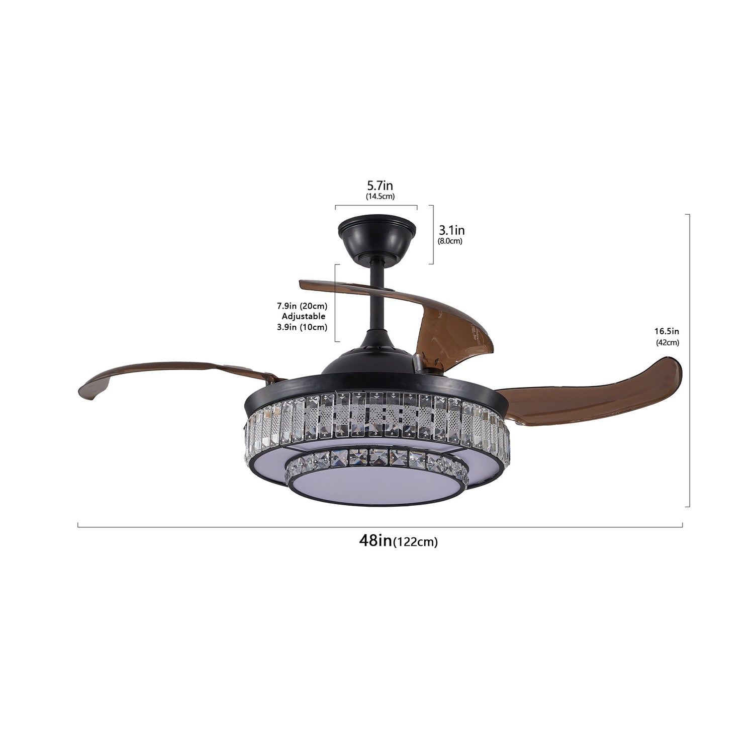 LED Retractable Ceiling Fan