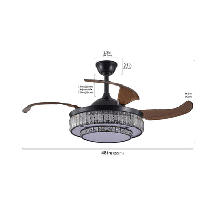 LED Retractable Ceiling Fan