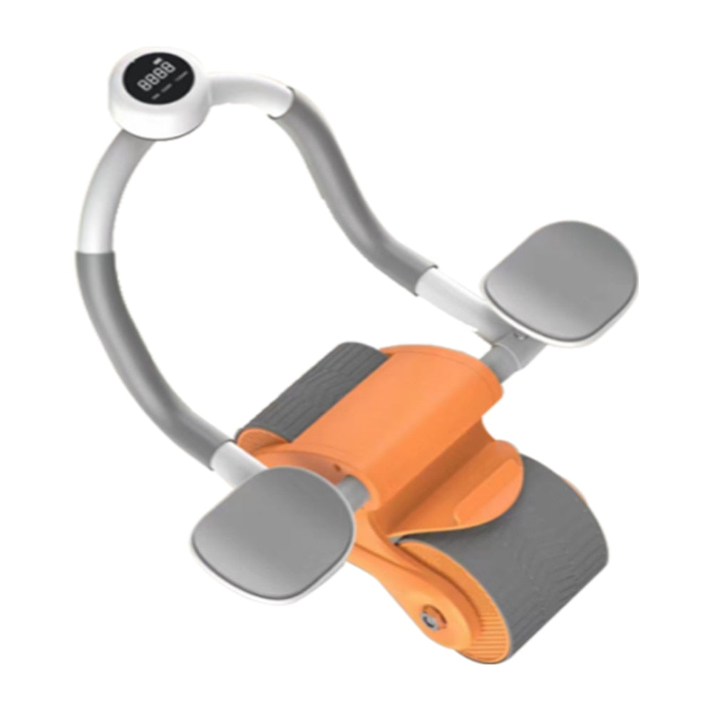 New Design Indoor Home Exercise Flat Elbow Supporter 2 Wheel Ab Trainer Automatic Rebound Abdominal Wheel Roller