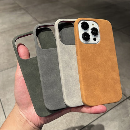 Suitable for iphone14promax mobile phone case suede pattern Apple 13 half package 12 anti-fall 11 net celebrity men&