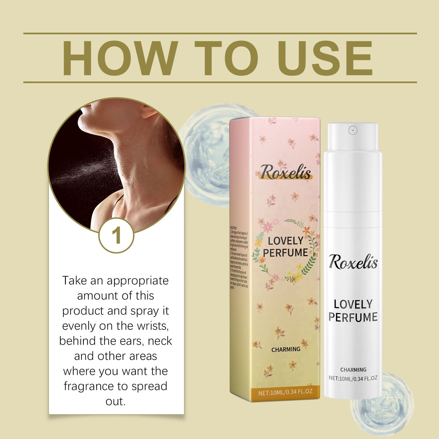 Rotated-Tuberose Perfume Spray, Women Keep Fragrance Light And Fresh Lasting Fragrance Dating Charm Perfume