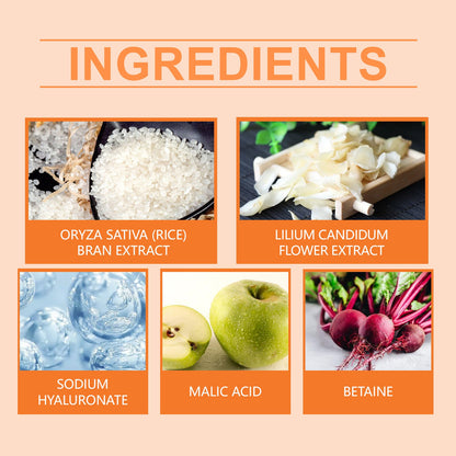 Rice Exfoliating Gel Gently Cleanses Face Body Skin Hydrating Moisturizing Refreshing Cleansing Gel
